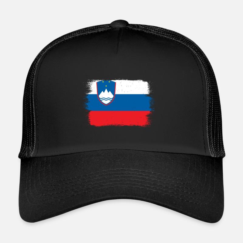Slovénie Drapeau Balkan Drapeau Slovène Vintage Casquette trucker 
