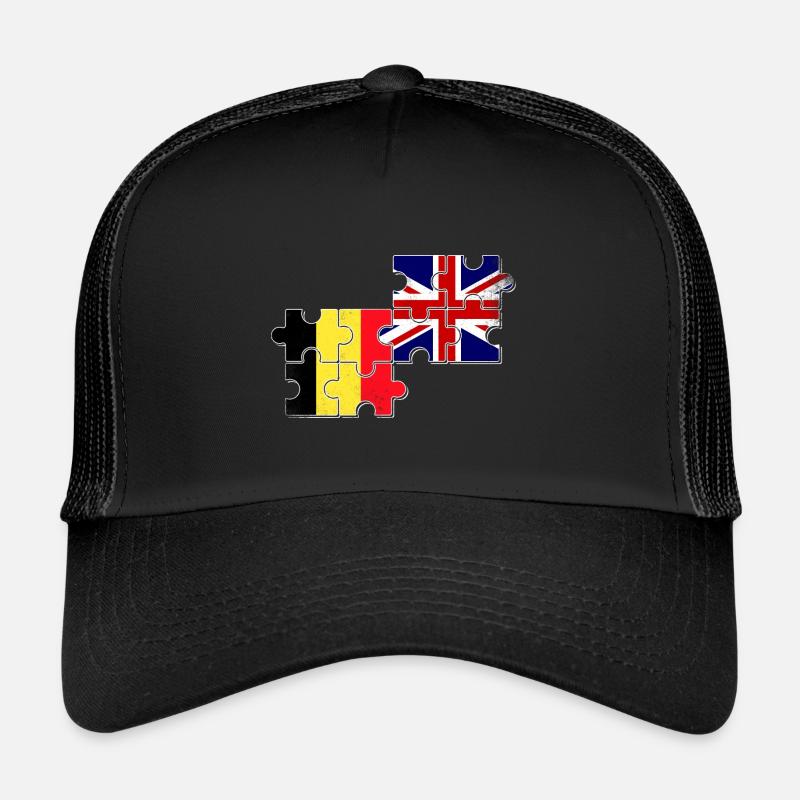 Belgien Großbritannien Flagge Belgisch Britisch Trucker Cap