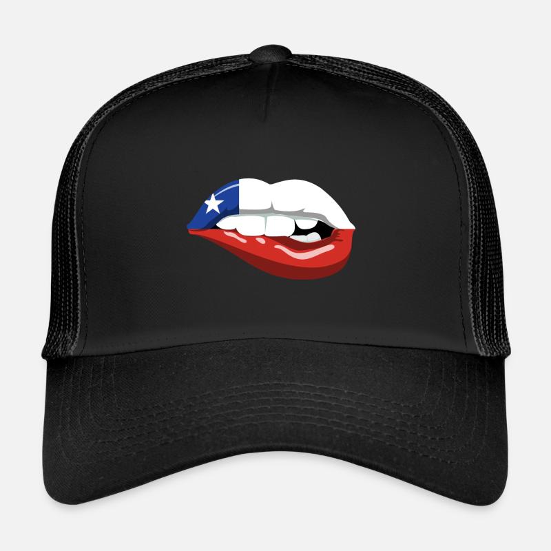 Chili Drapeau des lèvres Amérique du Sud Drapeau chilien Casquette trucker 