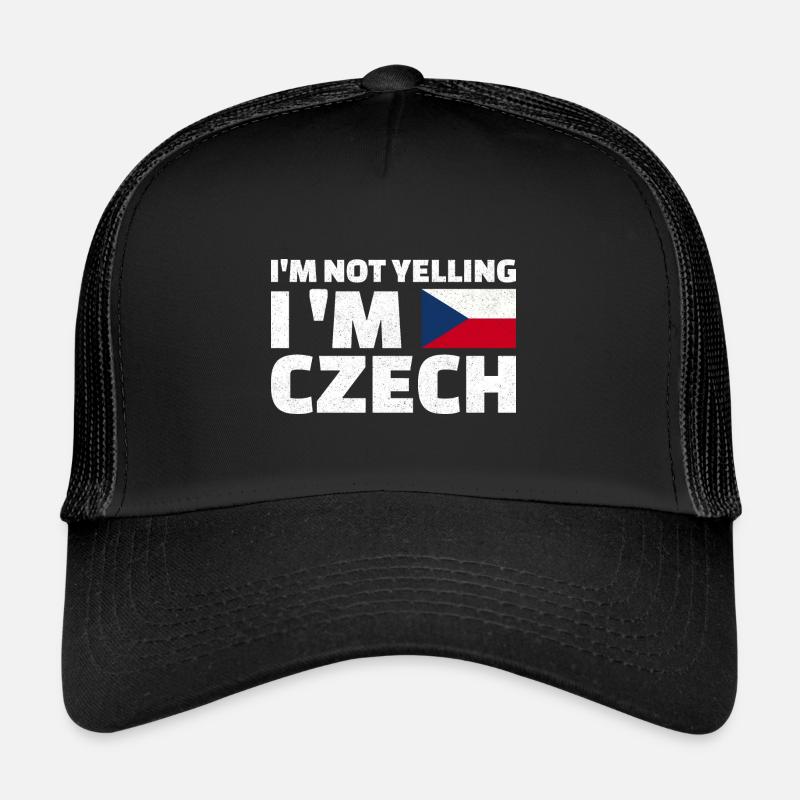 I'm not yelling I'm Czech Tscheche - Trucker Cap - Schwarz/Schwarz