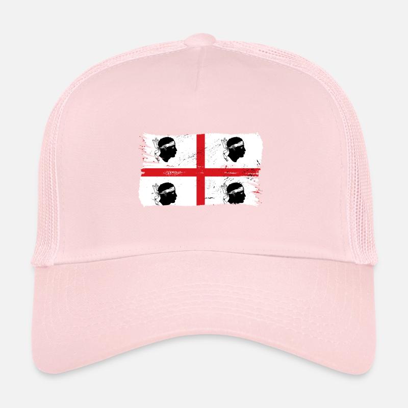 Drapeau de la Sardaigne Drapeau sarde Drapeau de la Sardaigne Casquette trucker 
