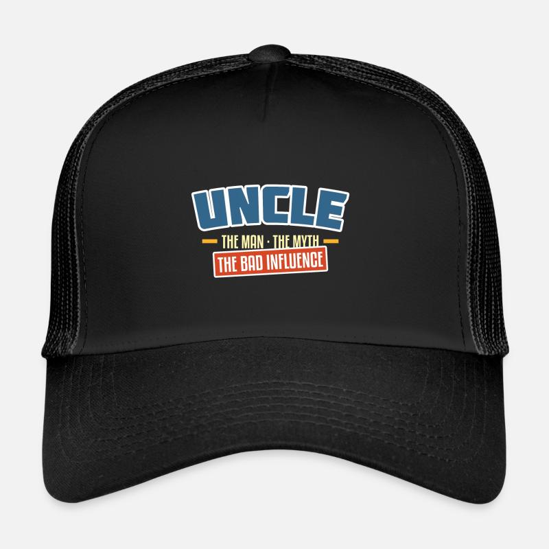 uncle the bad influence - Trucker Cap - black/black