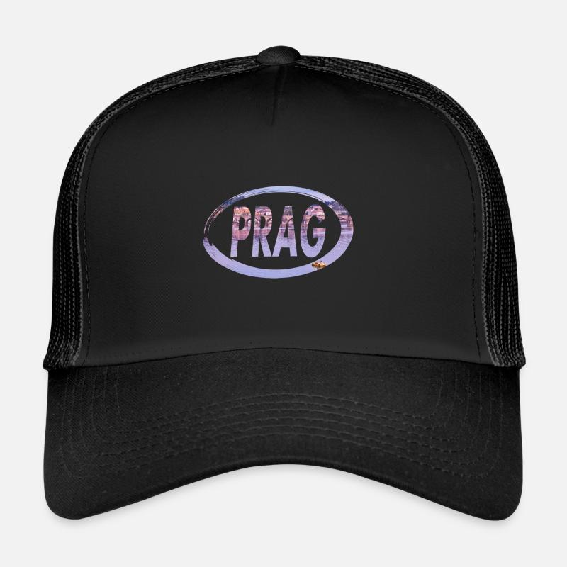 Praha Prag Tschechien - Trucker Cap - Schwarz/Schwarz