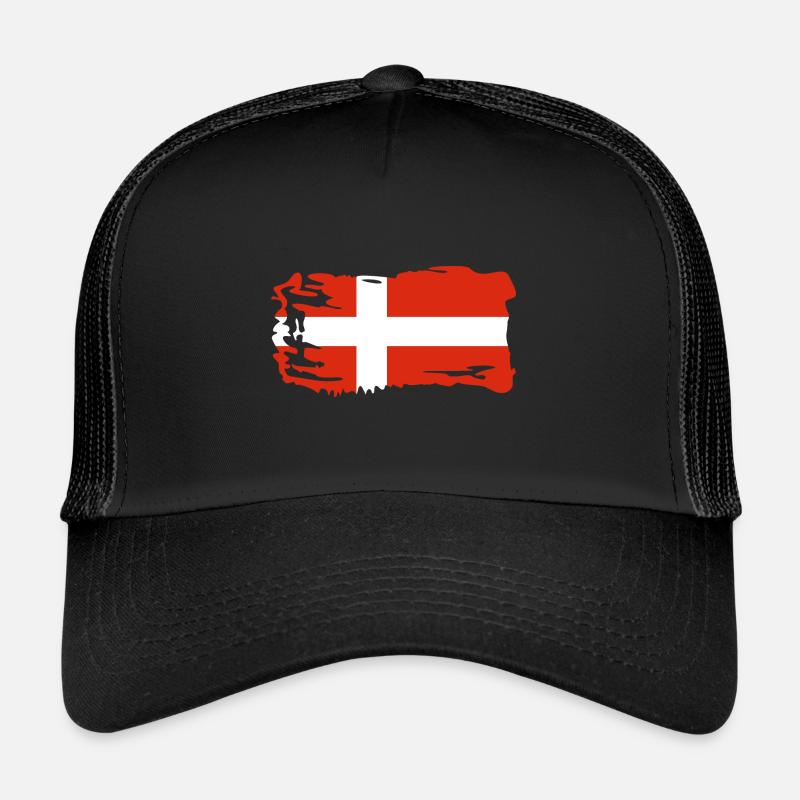 Danemark Drapeau Scandinavie Drapeau danois Voyage Casquette trucker 