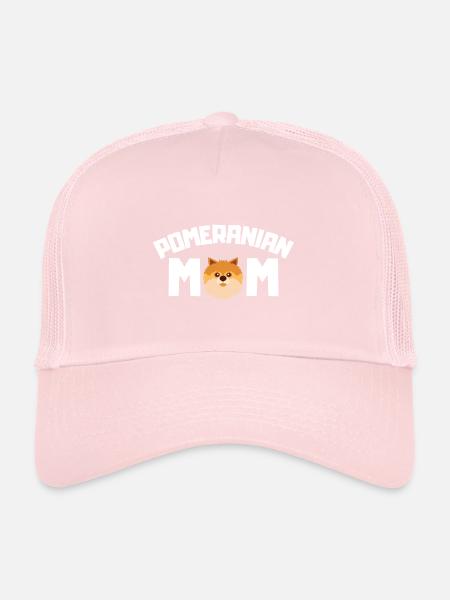Zwergspitz Mama Dogs Cadeau de fête des mères Spitz - Casquette trucker  - rose pâle - Devant