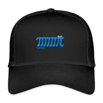 Octopi, Pi, Math, Mathematics, Humor - Trucker Cap - black/black - Front