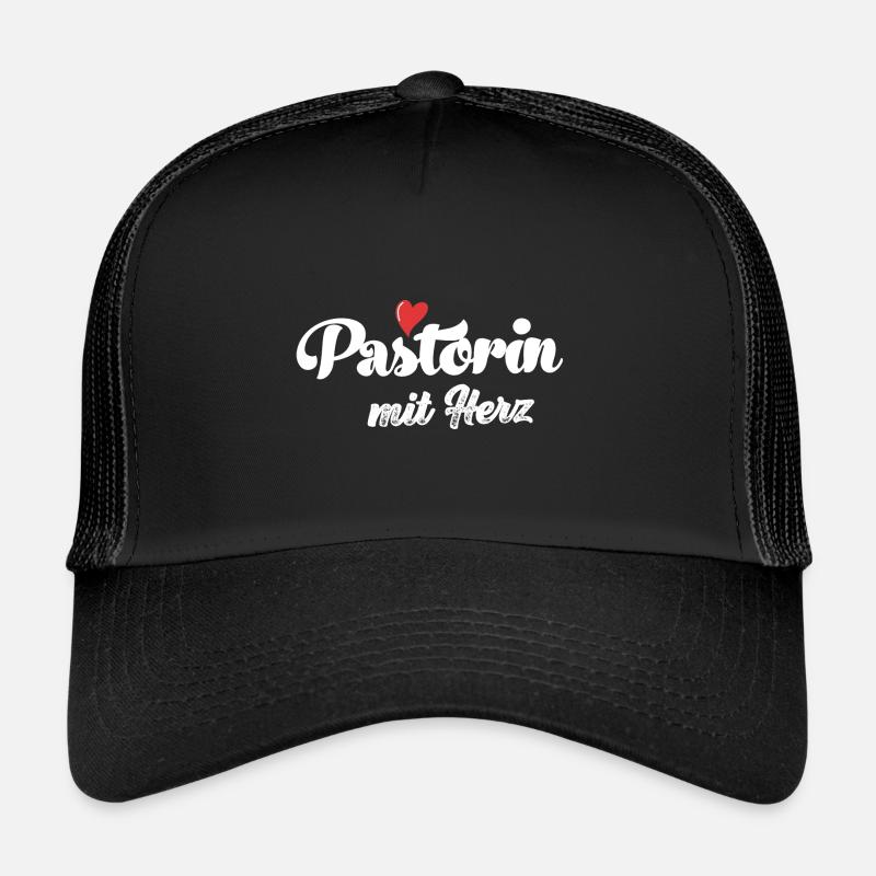 Pastorin mit Herz Pfarrerin Pastor Geschenk Kirche Trucker Cap