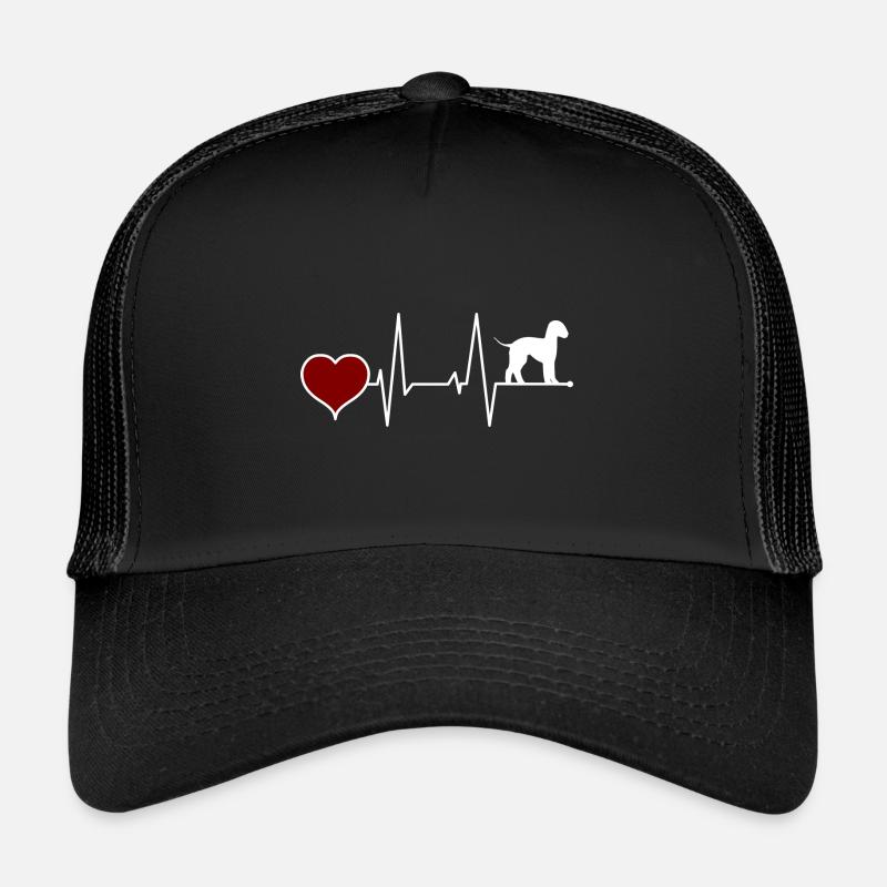 Bedlington Terrier Herzschlag - Trucker Cap - Schwarz/Schwarz