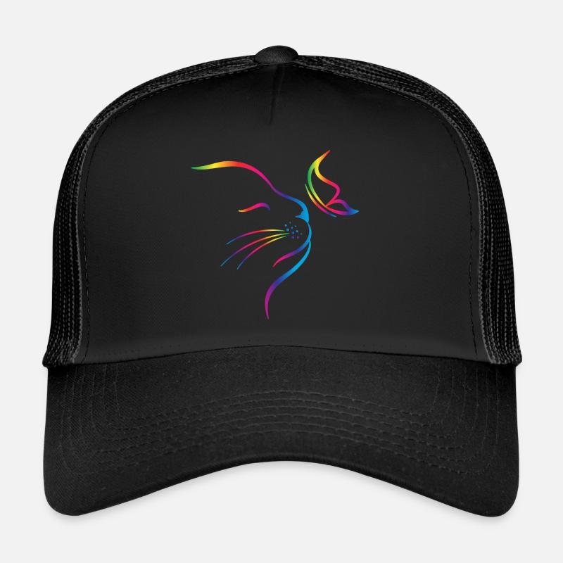 rainbow butterfly cat Trucker Cap