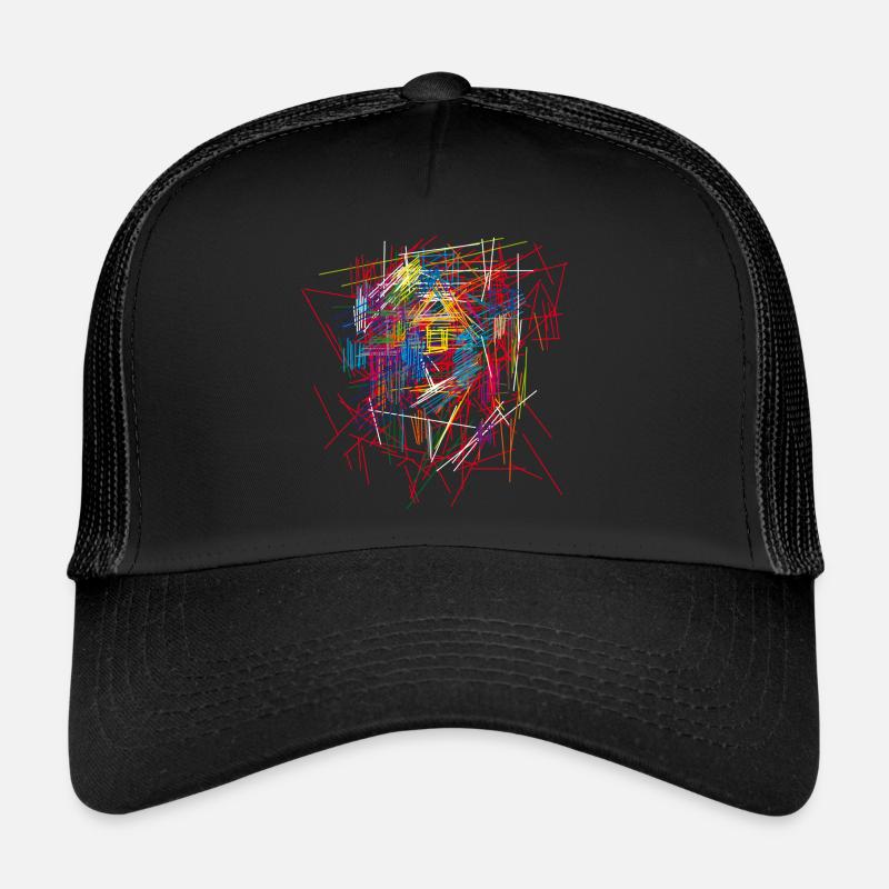 Maison à l'architecture de la chance - Casquette trucker  - noir/noir