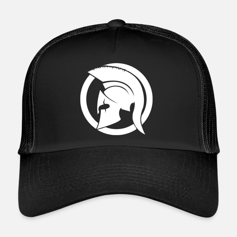 Weißer Spartaner - Trucker Cap - Schwarz/Schwarz