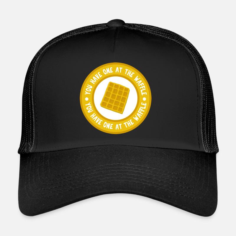 You Have One At The Waffle Denglish - Trucker Cap - Schwarz/Schwarz