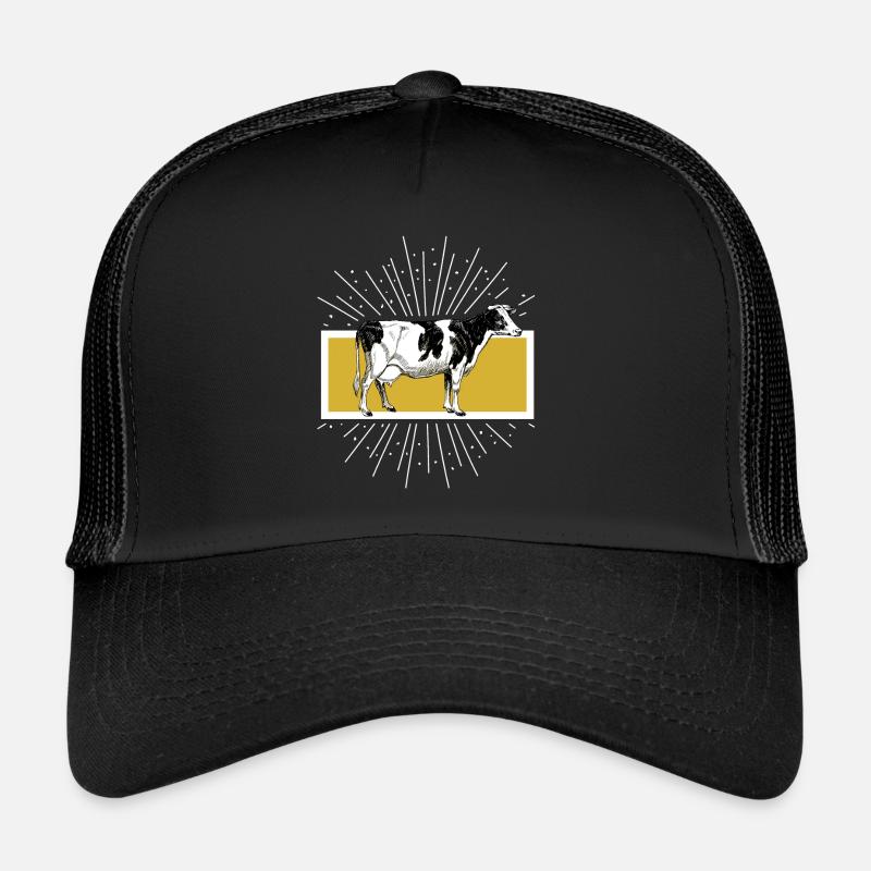 Kuh Kühe - Trucker Cap - Schwarz/Schwarz