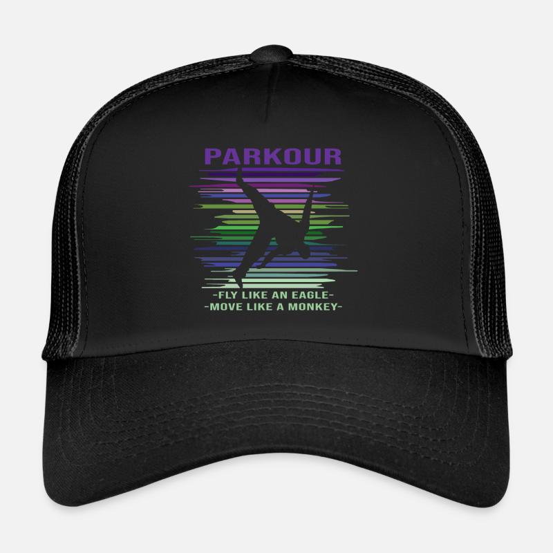 Parkour - Trucker Cap - Schwarz/Schwarz