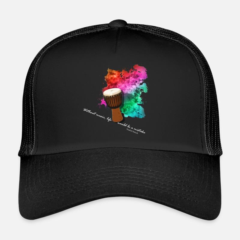Djembe - Trucker Cap - Schwarz/Schwarz
