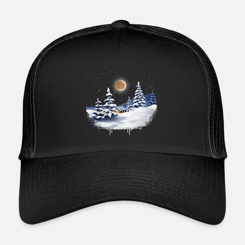 gemütliche Winterlandschaft Winter Schnee Trucker Cap