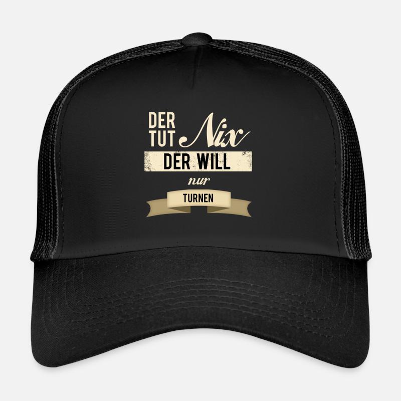 Turnen - Trucker Cap - Schwarz/Schwarz