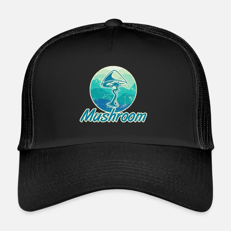 Pilze - Trucker Cap - Schwarz/Schwarz