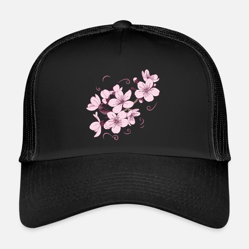 Flower Japanese Cool Gift Trucker Cap