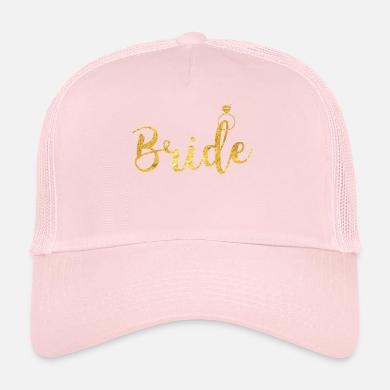 Bride Diamond Gold Ring JGA Wedding Gift Trucker Cap