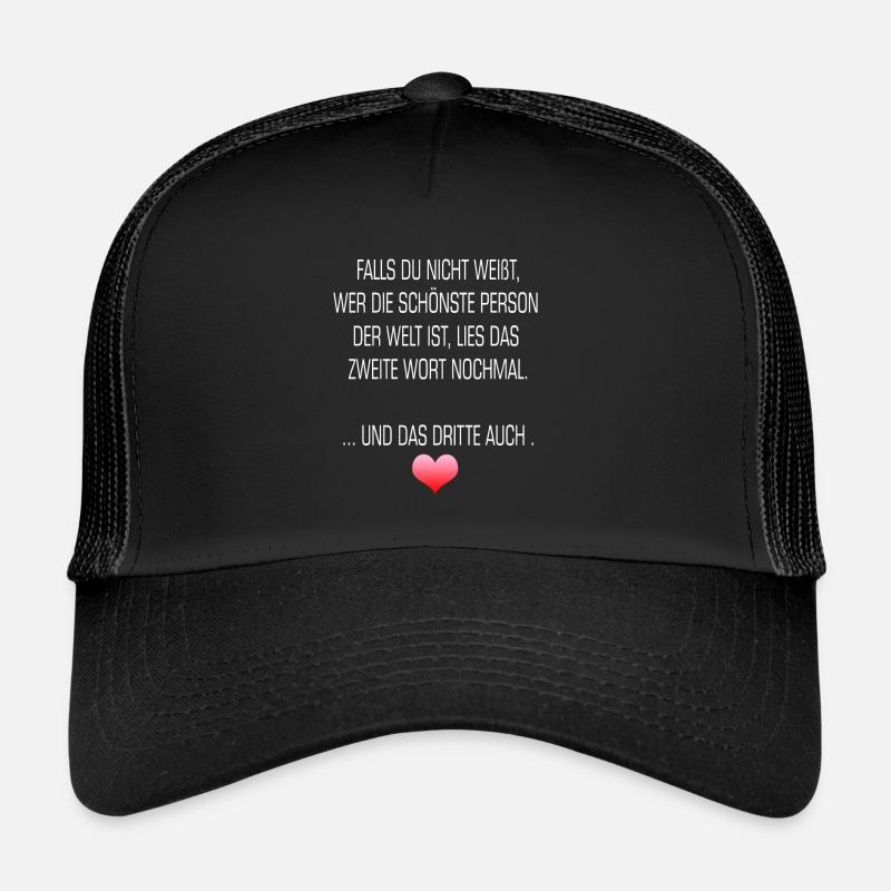 Lustiger Spruch - Trucker Cap - Schwarz/Schwarz