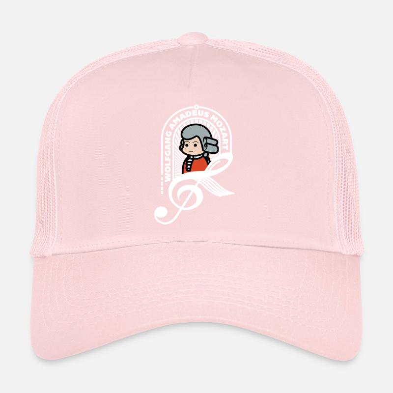 Mozart Doux Portrait Note Blanc Cadeau cool Casquette trucker 