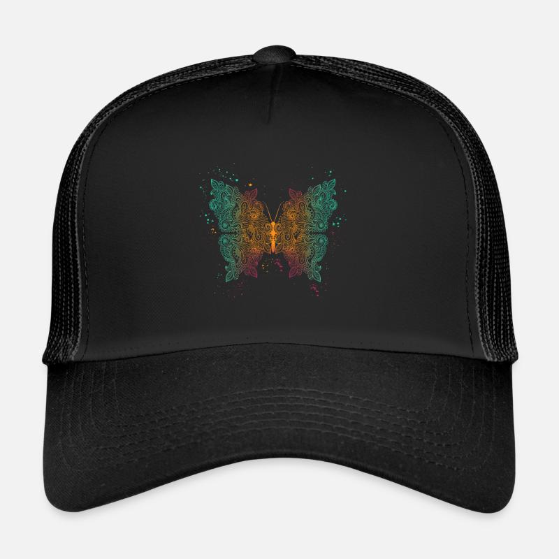 Schmetterling - Trucker Cap - Schwarz/Schwarz