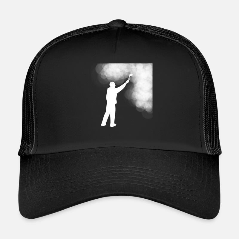 Ein Maler mit weißer Farbe Trucker Cap