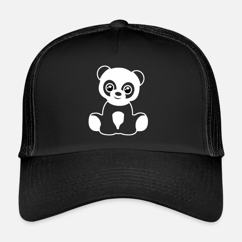 Panda - Trucker Cap - Schwarz/Schwarz