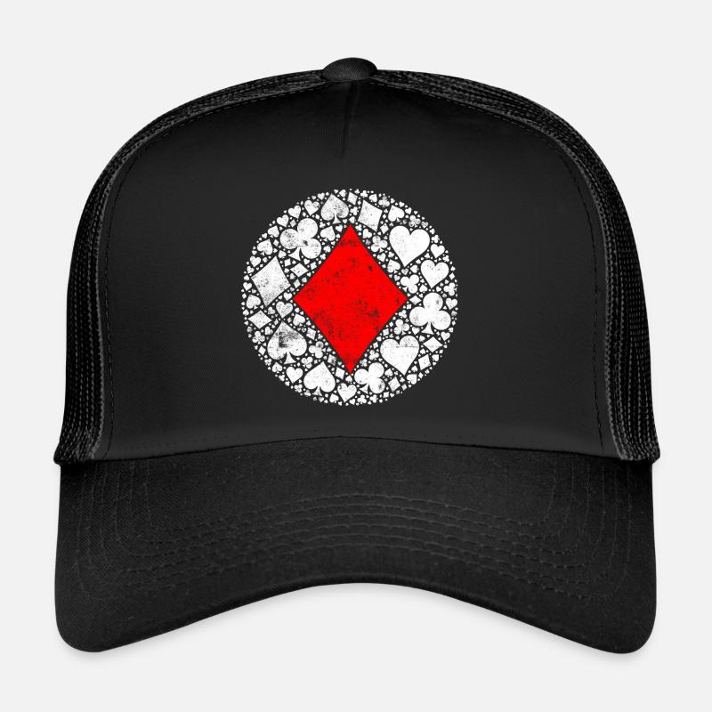Poker Karo Symbol Karten Trucker Cap