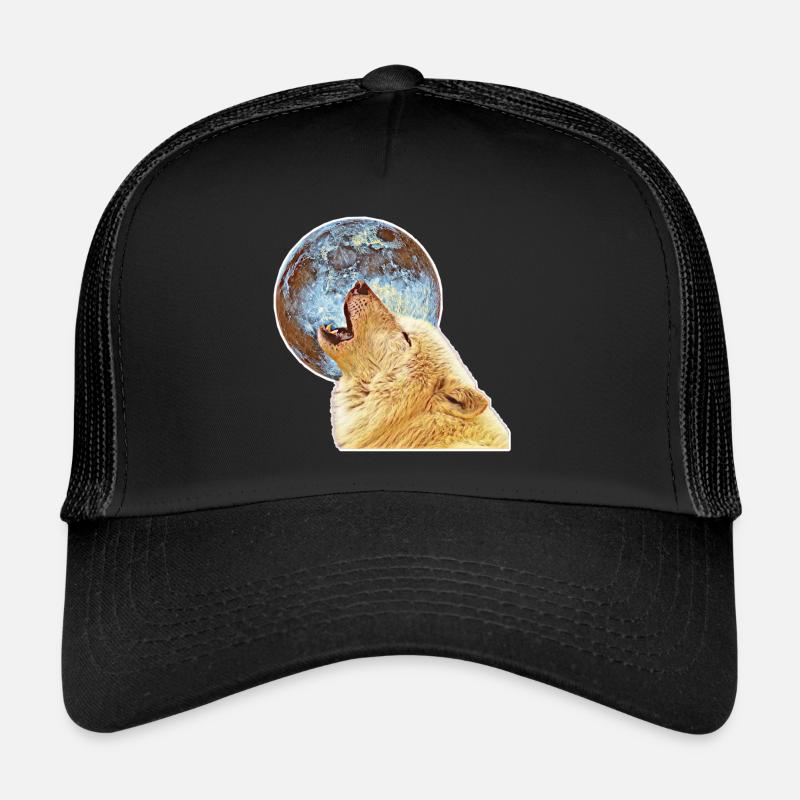 wolf - Trucker Cap - black/black