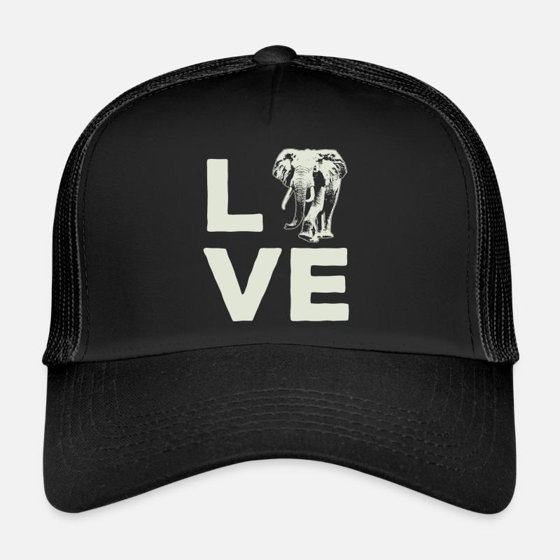 Elefant Liebe Tier Zoo Tierwelt Cooles Geschenk Trucker Cap