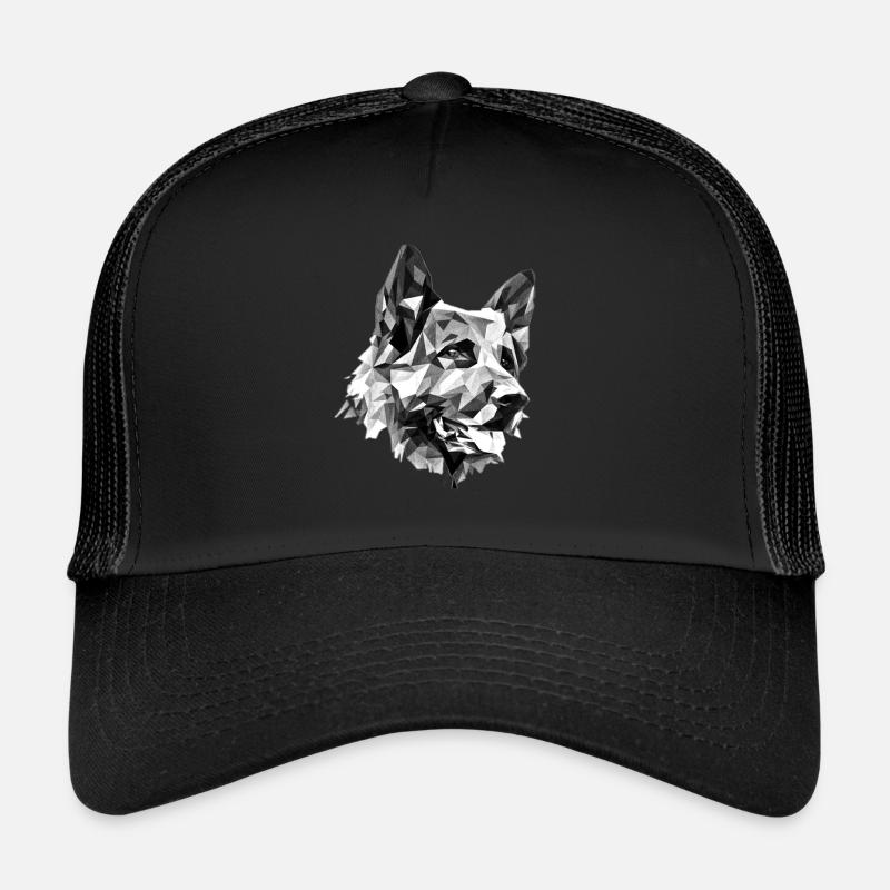 German Shepherd - Trucker Cap - black/black