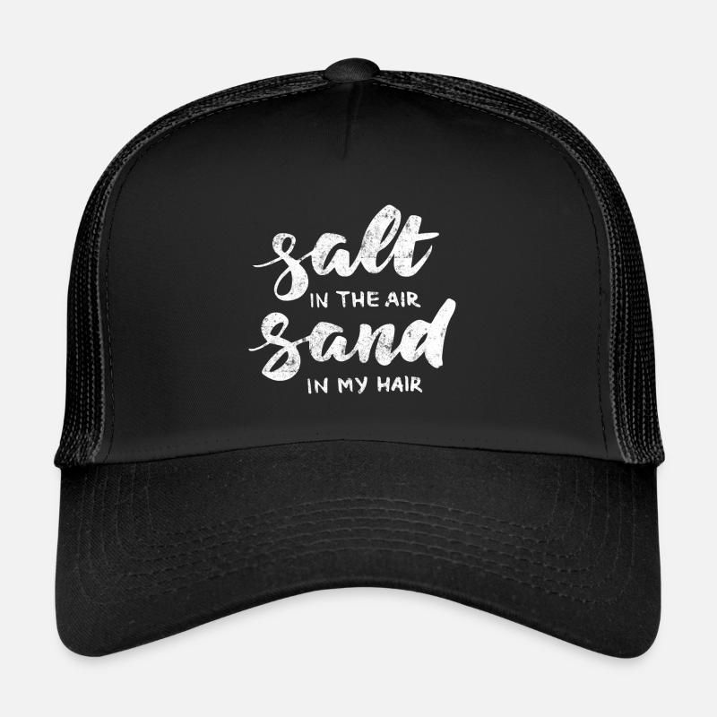 Salz Sand Strand Sommer - Trucker Cap - Schwarz/Schwarz