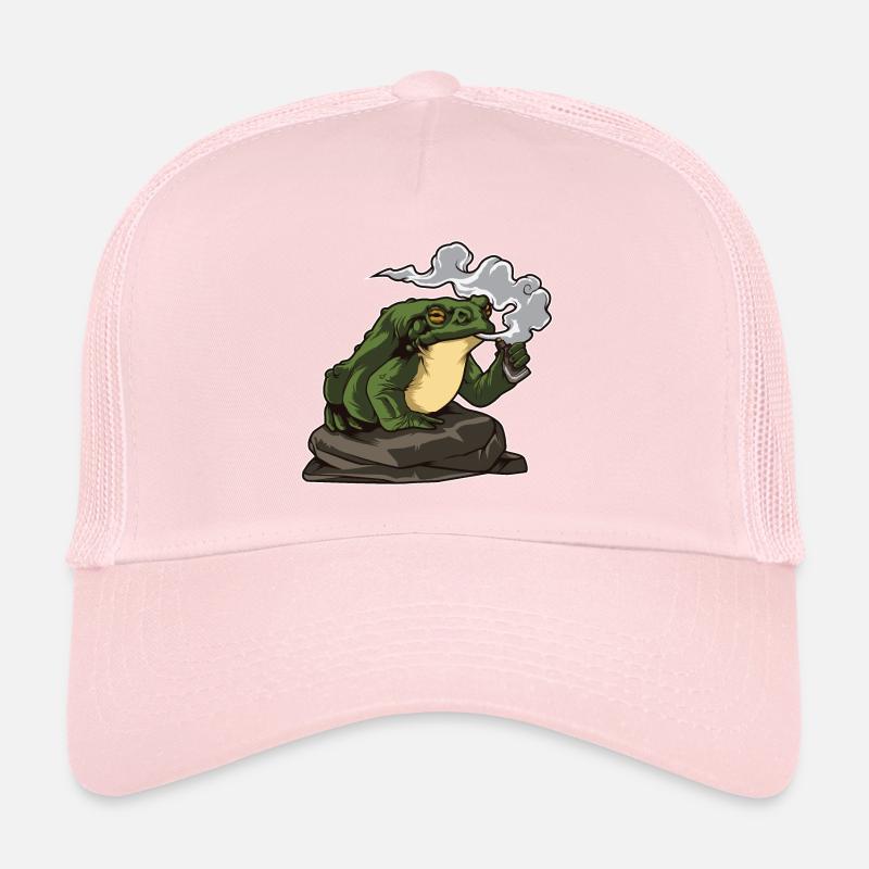 Crapaud vaping | Crapaud Vape Vaper Frog Chill Relax Casquette trucker 