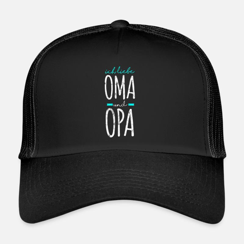 Ich liebe Oma und Opa Trucker Cap