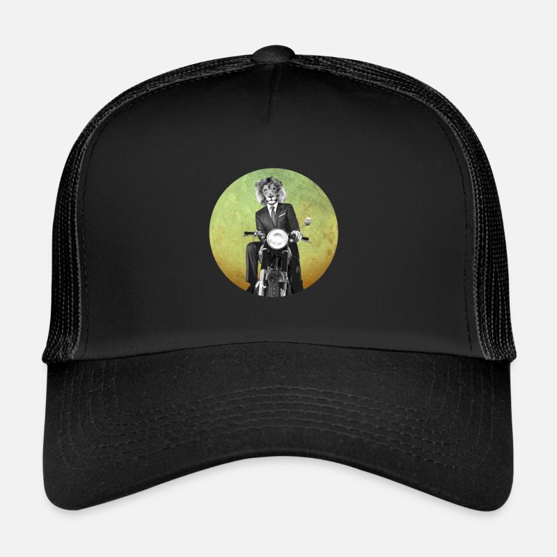 Lion Biker Trucker Cap