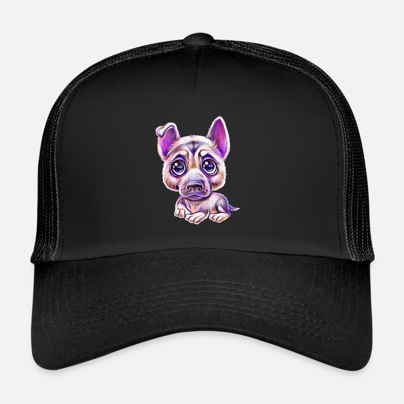 German Shepherd - Trucker Cap - black/black