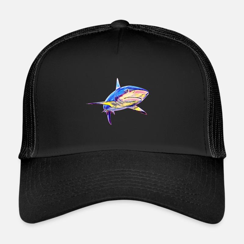 Requin - Casquette trucker  - noir/noir