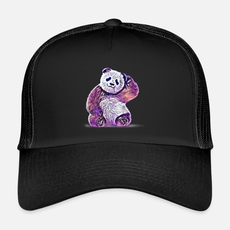 Panda - Trucker Cap - Schwarz/Schwarz