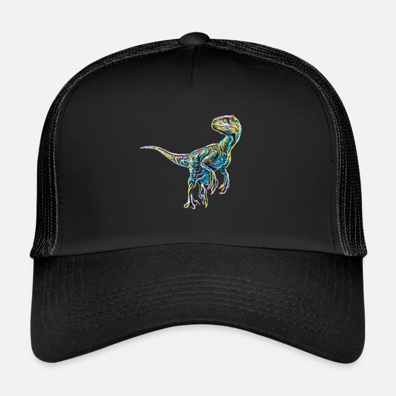 Velociraptor - Trucker Cap - Schwarz/Schwarz