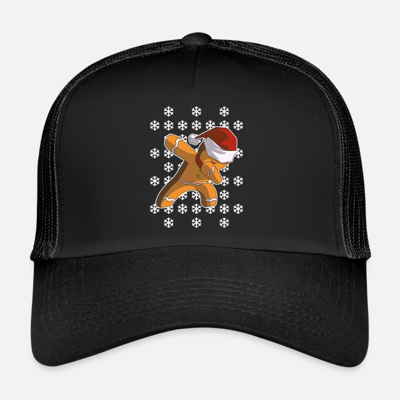 Lebkuchenmann Dab Weihnachten - Trucker Cap - Schwarz/Schwarz