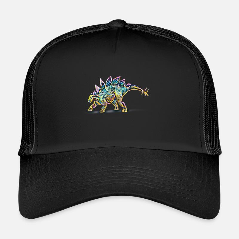 Stegosaurus - Trucker Cap - Schwarz/Schwarz