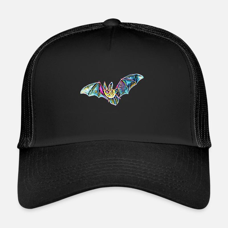 Fledermaus - Trucker Cap - Schwarz/Schwarz