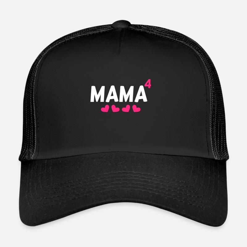 Mama hoch Vier 4 Kinder Trucker Cap