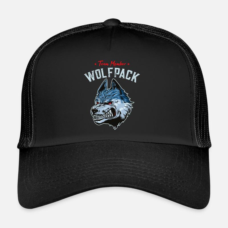 loup wolfpack team Casquette trucker 