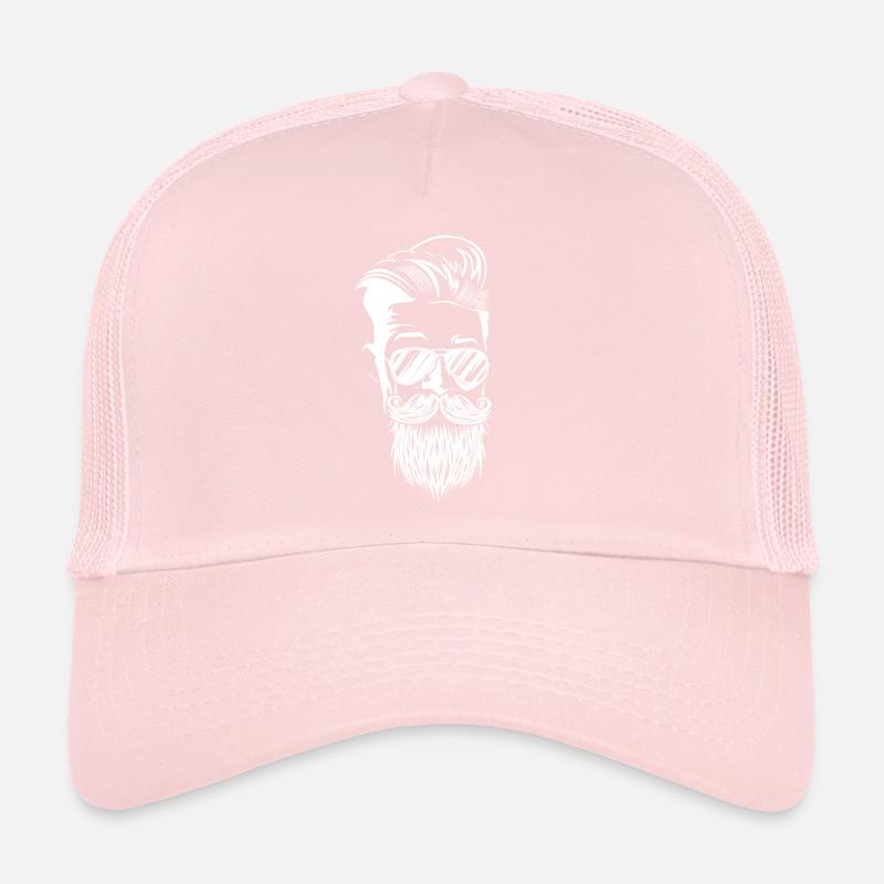 hipster bart vollbart kopf Trucker Cap