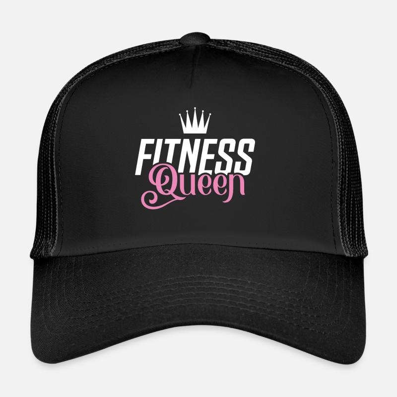 Fitness Queen Krone Workout - Trucker Cap - Schwarz/Schwarz