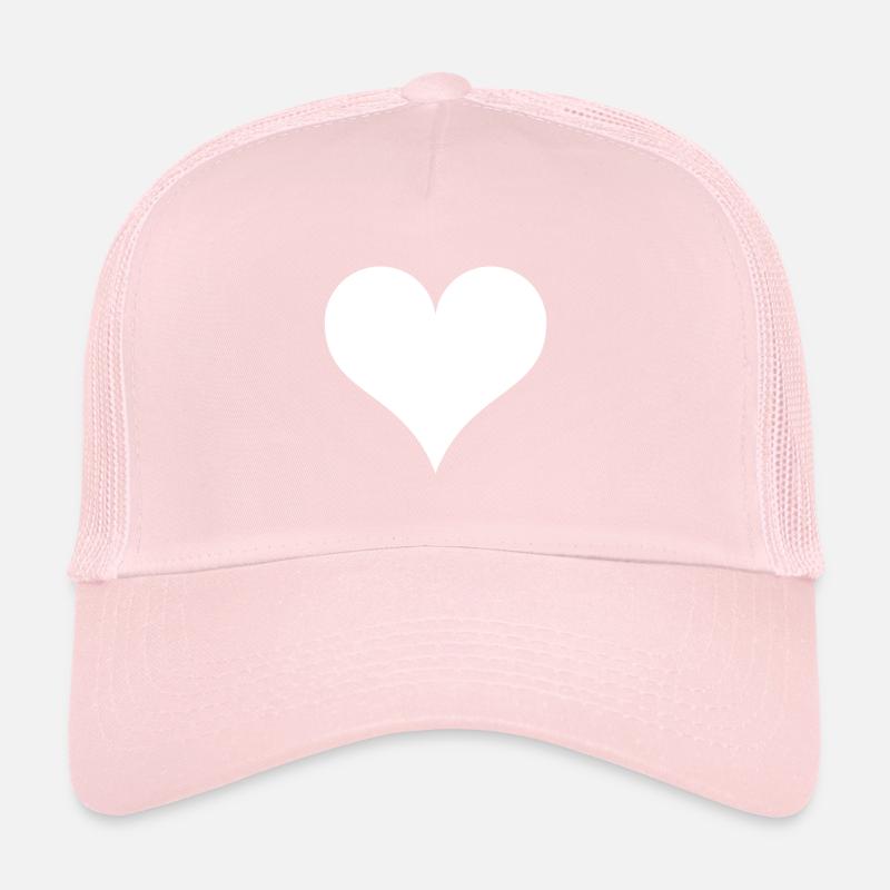 Cœur Blanc Casquette trucker 