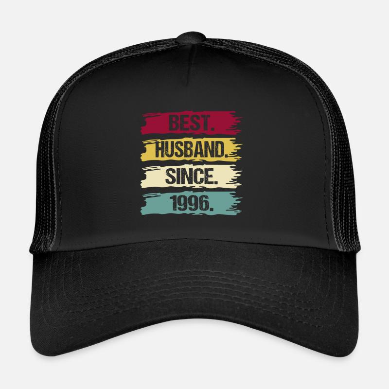 25 Hochzeitstag Ehemann seit 1996 Spruch Retro Trucker Cap